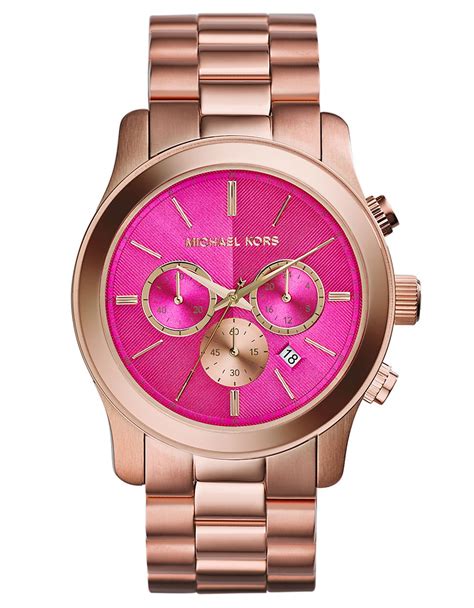 michael kors runway watch rose gold limited edition|michael kors runway pink.